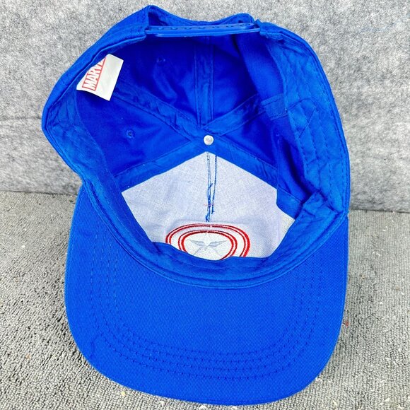 Marvel Captain America Hat Youth Blue Adjustable Snapback Embroidered Logo - Picture 15 of 16
